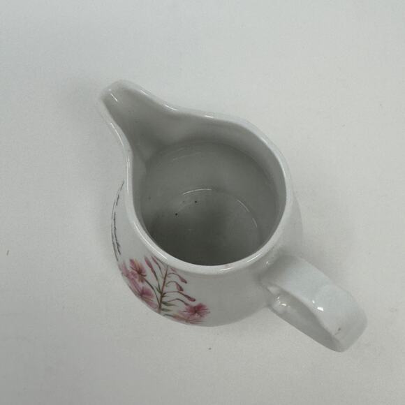 libelle small Porcelain White Floral Vintage 1970s Creamer pitcher